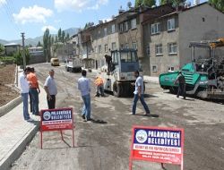 Palandöken'de asfaltlama seferberliği